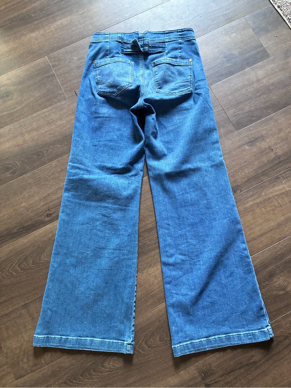 Pilcro Anthropologie 28 High Rise Wide Leg Cinch Back Jeans 31x31 - Picture 5 of 6